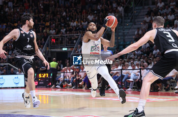 2024-06-09 - Mark Ogden (Fortitudo) during the italian basketball “Old Wild West” Lnp championship game 4 of the playoff finals between Fortitudo Flats Services Bologna and Trapani Shark - Bologna, Italy, June 09, 2024 at Paladozza sports hall - Photo: Michele Nucci - GAME 4 - FORTITUDO BOLOGNA VS TRAPANI - ITALIAN SERIE A2 - BASKETBALL