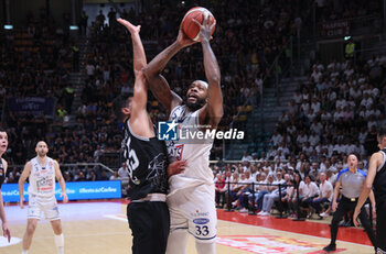 2024-06-09 - Deshawn Freeman (Fortitudo) during the italian basketball “Old Wild West” Lnp championship game 4 of the playoff finals between Fortitudo Flats Services Bologna and Trapani Shark - Bologna, Italy, June 09, 2024 at Paladozza sports hall - Photo: Michele Nucci - GAME 4 - FORTITUDO BOLOGNA VS TRAPANI - ITALIAN SERIE A2 - BASKETBALL