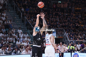 2024-06-09 - Amar Alibegovic (Trapani) during the italian basketball “Old Wild West” Lnp championship game 4 of the playoff finals between Fortitudo Flats Services Bologna and Trapani Shark - Bologna, Italy, June 09, 2024 at Paladozza sports hall - Photo: Michele Nucci - GAME 4 - FORTITUDO BOLOGNA VS TRAPANI - ITALIAN SERIE A2 - BASKETBALL