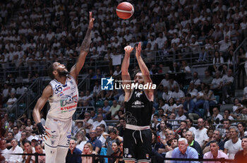 2024-06-09 - Marco Mollura (Trapani) during the italian basketball “Old Wild West” Lnp championship game 4 of the playoff finals between Fortitudo Flats Services Bologna and Trapani Shark - Bologna, Italy, June 09, 2024 at Paladozza sports hall - Photo: Michele Nucci - GAME 4 - FORTITUDO BOLOGNA VS TRAPANI - ITALIAN SERIE A2 - BASKETBALL