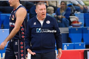 2024-10-05 - Stefano Salieri, head coach UCC Assigeco Piacenza - WEGREENIT URANIA MILANO VS UCC ASSIGECO PIACENZA - ITALIAN SERIE A2 - BASKETBALL