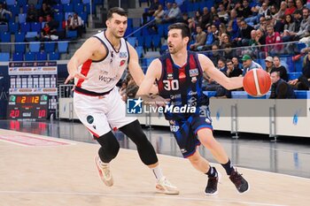 2024-10-16 - Diego Monaldi (Real Sebastiani Rieti) & Giordano Pagani (Wegreenit Urania Basket Milano) - WEGREENIT URANIA MILANO VS REAL SEBASTIANI RIETI - ITALIAN SERIE A2 - BASKETBALL