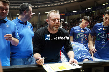 2024-10-09 - Devis Cagnardi head coach of Fortitudo during the italian basketball LBN A2 series championship match Fortitudo Flats Services Bologna Vs Agribertocchi Orzinuovi - Bologna, Italy, October 09, 2024 at Paladozza sports hall - Photo: Michele Nucci - FORTITUDO BOLOGNA VS ORZINUOVI  - ITALIAN SERIE A2 - BASKETBALL