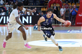 2024-10-09 - Samuele Moretti (Orzinuovi) during the italian basketball LBN A2 series championship match Fortitudo Flats Services Bologna Vs Agribertocchi Orzinuovi - Bologna, Italy, October 09, 2024 at Paladozza sports hall - Photo: Michele Nucci - FORTITUDO BOLOGNA VS ORZINUOVI  - ITALIAN SERIE A2 - BASKETBALL