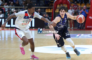 2024-10-09 - Samuele Moretti (Orzinuovi) during the italian basketball LBN A2 series championship match Fortitudo Flats Services Bologna Vs Agribertocchi Orzinuovi - Bologna, Italy, October 09, 2024 at Paladozza sports hall - Photo: Michele Nucci - FORTITUDO BOLOGNA VS ORZINUOVI  - ITALIAN SERIE A2 - BASKETBALL