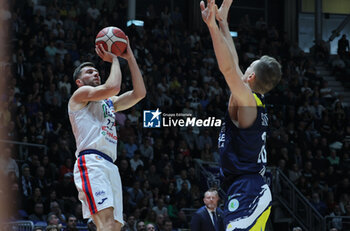 2024-11-10 - Matteo Fantinelli (Fortitudo)during the italian basketball LBN A2 series championship match Fortitudo Flats Services Bologna Vs Reale Mutua Torino at Paladozza sports hall. Bologna, Italy, November 10, 2024 - Photo: Michele Nucci - FORTITUDO BOLOGNA VS BASKET TORINO - ITALIAN SERIE A2 - BASKETBALL