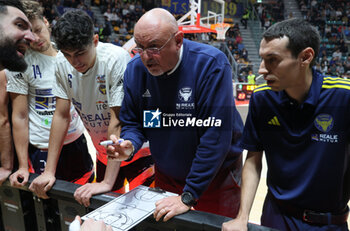 2024-11-10 - Matteo Boniciolli, head coach of Torino during the italian basketball LBN A2 series championship match Fortitudo Flats Services Bologna Vs Reale Mutua Torino at Paladozza sports hall. Bologna, Italy, November 10, 2024 - Photo: Michele Nucci - FORTITUDO BOLOGNA VS BASKET TORINO - ITALIAN SERIE A2 - BASKETBALL