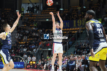 2024-11-10 - Nicola Giordano (Fortitudo) during the italian basketball LBN A2 series championship match Fortitudo Flats Services Bologna Vs Reale Mutua Torino at Paladozza sports hall. Bologna, Italy, November 10, 2024 - Photo: Michele Nucci - FORTITUDO BOLOGNA VS BASKET TORINO - ITALIAN SERIE A2 - BASKETBALL