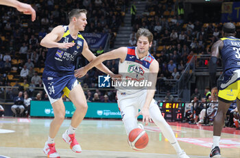 2024-11-10 - Leo Menalo (Fortitudo) during the italian basketball LBN A2 series championship match Fortitudo Flats Services Bologna Vs Reale Mutua Torino at Paladozza sports hall. Bologna, Italy, November 10, 2024 - Photo: Michele Nucci - FORTITUDO BOLOGNA VS BASKET TORINO - ITALIAN SERIE A2 - BASKETBALL