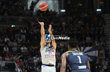 2024-11-10 - Matteo Fantinelli (Fortitudo)during the italian basketball LBN A2 series championship match Fortitudo Flats Services Bologna Vs Reale Mutua Torino at Paladozza sports hall. Bologna, Italy, November 10, 2024 - Photo: Michele Nucci - FORTITUDO BOLOGNA VS BASKET TORINO - ITALIAN SERIE A2 - BASKETBALL