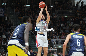 2024-11-10 - Matteo Fantinelli (Fortitudo)during the italian basketball LBN A2 series championship match Fortitudo Flats Services Bologna Vs Reale Mutua Torino at Paladozza sports hall. Bologna, Italy, November 10, 2024 - Photo: Michele Nucci - FORTITUDO BOLOGNA VS BASKET TORINO - ITALIAN SERIE A2 - BASKETBALL