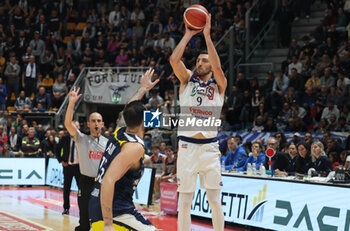 2024-11-10 - Riccardo Bolpin (Fortitudo) during the italian basketball LBN A2 series championship match Fortitudo Flats Services Bologna Vs Reale Mutua Torino at Paladozza sports hall. Bologna, Italy, November 10, 2024 - Photo: Michele Nucci - FORTITUDO BOLOGNA VS BASKET TORINO - ITALIAN SERIE A2 - BASKETBALL