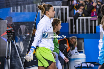 2024-01-17 - Misa Rodriguez of Real Madrid seen entering in the field before the women football match valid for the semi final of the Spanish Supercopa tournament between Barcelona and Real Madrid played at Estadio Butarque in Leganes, Spain. - BARCELONA VS REAL MADRID - OTHER - SOCCER