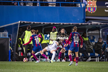 2024-01-17 - Athenea del Castillo of Real Madrid seen in action with the ball during the women football match valid for the semi final of the Spanish Supercopa tournament between Barcelona and Real Madrid played at Estadio Butarque in Leganes, Spain. - BARCELONA VS REAL MADRID - OTHER - SOCCER