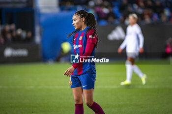 2024-01-17 - Salma Paralluelo of Barcelona seen during the women football match valid for the semi final of the Spanish Supercopa tournament between Barcelona and Real Madrid played at Estadio Butarque in Leganes, Spain. - BARCELONA VS REAL MADRID - OTHER - SOCCER