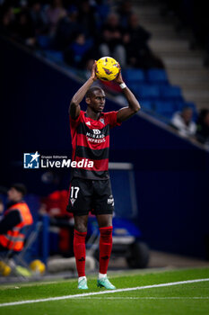 2024-02-17 - Mendes (CD Mirandes) during a La Liga Hypermotion match between RCD Espanyol and CD Mirandes at Stage Front Stadium, in Barcelona, ,Spain on February 17, 2024. Photo by Felipe Mondino - RCD ESPANYOL - CD MIRANDES - OTHER - SOCCER
