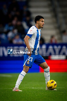 2024-02-17 - Omar El Hilali (RCD Espanyol) during a La Liga Hypermotion match between RCD Espanyol and CD Mirandes at Stage Front Stadium, in Barcelona, ,Spain on February 17, 2024. Photo by Felipe Mondino - RCD ESPANYOL - CD MIRANDES - OTHER - SOCCER