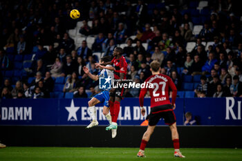 2024-02-17 - I. Kebe (CD Mirandes) during a La Liga Hypermotion match between RCD Espanyol and CD Mirandes at Stage Front Stadium, in Barcelona, ,Spain on February 17, 2024. Photo by Felipe Mondino - RCD ESPANYOL - CD MIRANDES - OTHER - SOCCER