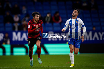 2024-02-17 - Gomez (CD Mirandes) during a La Liga Hypermotion match between RCD Espanyol and CD Mirandes at Stage Front Stadium, in Barcelona, ,Spain on February 17, 2024. Photo by Felipe Mondino - RCD ESPANYOL - CD MIRANDES - OTHER - SOCCER