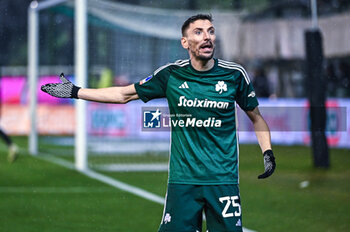 2024-02-21 - 25 Filip Mladenovic of Panathinaikos FC is playing during the Greek Cup , match between Panathinaikos FC and Paok FC at Apostolos Nikolaidis Stadium, on February 21, in Athens, Greece - PANATHINAIKOS VS PAOK - GREEK CUP - OTHER - SOCCER