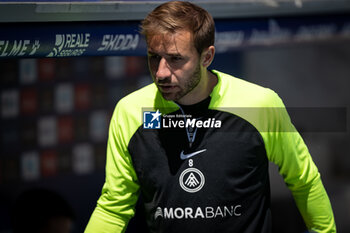 2024-04-21 - Sergi Samper (FC Andorra) looks on during a La Liga Hypermotion match between RCD Espanyol and FC Andorra at Stage Front Stadium, in Barcelona, ,Spain on April 21, 2024. Photo by Felipe Mondino - RCD ESPANYOL - FC ANDORRA - OTHER - SOCCER