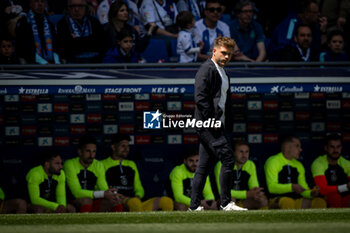 2024-04-21 - Head coach Ferran Costa (FC Andorra) looks on during a La Liga Hypermotion match between RCD Espanyol and FC Andorra at Stage Front Stadium, in Barcelona, ,Spain on April 21, 2024. Photo by Felipe Mondino - RCD ESPANYOL - FC ANDORRA - OTHER - SOCCER