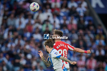 2024-06-13 - Mario Gonzalez (Sporting de Gijon) controls the ball during a Playoff La Liga Hypermotion match between RCD Espanyol and Real Sporting at Stage Front Stadium, in Barcelona, ,Spain on June 13, 2024. Photo by Felipe Mondino - RCD ESPANYOL - REAL SPORTING - OTHER - SOCCER