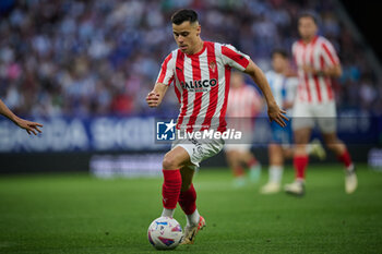 2024-06-13 - Gaspar (Sporting de Gijon) controls the ball during a Playoff La Liga Hypermotion match between RCD Espanyol and Real Sporting at Stage Front Stadium, in Barcelona, ,Spain on June 13, 2024. Photo by Felipe Mondino - RCD ESPANYOL - REAL SPORTING - OTHER - SOCCER