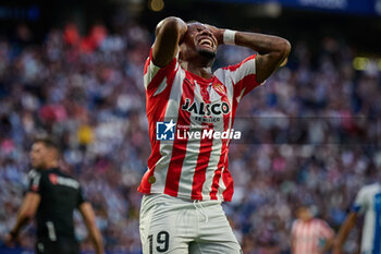 2024-06-13 - Otero (Sporting de Gijon) look dejected during a Playoff La Liga Hypermotion match between RCD Espanyol and Real Sporting at Stage Front Stadium, in Barcelona, ,Spain on June 13, 2024. Photo by Felipe Mondino - RCD ESPANYOL - REAL SPORTING - OTHER - SOCCER