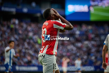 2024-06-13 - Otero (Sporting de Gijon) look dejected during a Playoff La Liga Hypermotion match between RCD Espanyol and Real Sporting at Stage Front Stadium, in Barcelona, ,Spain on June 13, 2024. Photo by Felipe Mondino - RCD ESPANYOL - REAL SPORTING - OTHER - SOCCER