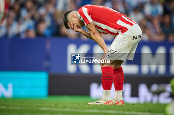 2024-06-13 - Gaspar (Sporting de Gijon) look dejected during a Playoff La Liga Hypermotion match between RCD Espanyol and Real Sporting at Stage Front Stadium, in Barcelona, ,Spain on June 13, 2024. Photo by Felipe Mondino - RCD ESPANYOL - REAL SPORTING - OTHER - SOCCER