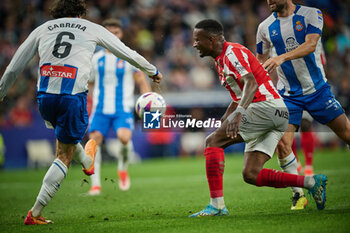 2024-06-13 - Otero (Sporting de Gijon) gestures during a Playoff La Liga Hypermotion match between RCD Espanyol and Real Sporting at Stage Front Stadium, in Barcelona, ,Spain on June 13, 2024. Photo by Felipe Mondino - RCD ESPANYOL - REAL SPORTING - OTHER - SOCCER