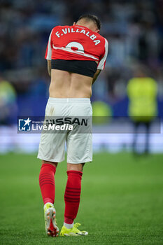 2024-06-13 - Villalba (Sporting de Gijon) look dejected during a Playoff La Liga Hypermotion match between RCD Espanyol and Real Sporting at Stage Front Stadium, in Barcelona, ,Spain on June 13, 2024. Photo by Felipe Mondino - RCD ESPANYOL - REAL SPORTING - OTHER - SOCCER