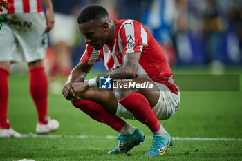 2024-06-13 - Otero (Sporting de Gijon) look dejected during a Playoff La Liga Hypermotion match between RCD Espanyol and Real Sporting at Stage Front Stadium, in Barcelona, ,Spain on June 13, 2024. Photo by Felipe Mondino - RCD ESPANYOL - REAL SPORTING - OTHER - SOCCER