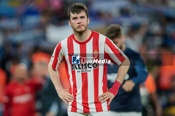 2024-06-13 - Rosas (Sporting de Gijon) look dejected during a Playoff La Liga Hypermotion match between RCD Espanyol and Real Sporting at Stage Front Stadium, in Barcelona, ,Spain on June 13, 2024. Photo by Felipe Mondino - RCD ESPANYOL - REAL SPORTING - OTHER - SOCCER