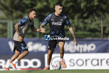 2024-07-11 - Napoli's Italian midfielder Gianluca Gaetano controls the ball during SSC Napoli's 2024-25 preseason training camp in val di sole in Trentino, Dimaro Folgarida

 - SSC NAPOLI TRAINING - OTHER - SOCCER