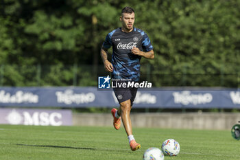 2024-07-11 - Napoli's Italian midfielder Gianluca Gaetano controls the ball during SSC Napoli's 2024-25 preseason training camp in val di sole in Trentino, Dimaro Folgarida

 - SSC NAPOLI TRAINING - OTHER - SOCCER