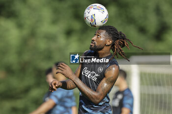 2024-07-11 - Napoli's Cameroonian midfielder Andre Frank Zambo Anguissa controls the ball during SSC Napoli's 2024-25 preseason training camp in val di sole in Trentino, Dimaro Folgarida

 - SSC NAPOLI TRAINING - OTHER - SOCCER