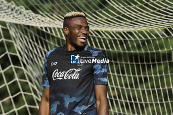 2024-07-11 - Napoli's \NIG\ forward Victor Osimhen looks during SSC Napoli's 2024-25 preseason training camp in val di sole in Trentino, Dimaro Folgarida

 - SSC NAPOLI TRAINING - OTHER - SOCCER