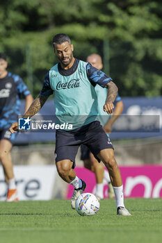 2024-07-11 - Napoli's Italian defender Leonardo Spinazzola controls the ball during SSC Napoli's 2024-25 preseason training camp in val di sole in Trentino, Dimaro Folgarida

 - SSC NAPOLI TRAINING - OTHER - SOCCER