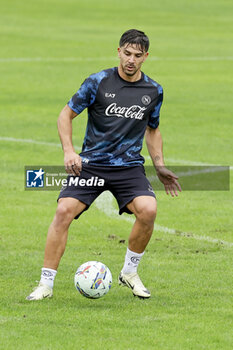 2024-07-12 - Napoli's Argentinian forward Giovanni Simeone controls the ball during SSC Napoli's 2024-25 preseason training camp in val di sole in Trentino, Dimaro Folgarida

 - SSC NAPOLI TRAINING - OTHER - SOCCER