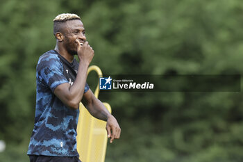 2024-07-12 - Napoli's Nigerian forward Victor Osimhen looks during SSC Napoli's 2024-25 preseason training camp in val di sole in Trentino, Dimaro Folgarida

 - SSC NAPOLI TRAINING - OTHER - SOCCER