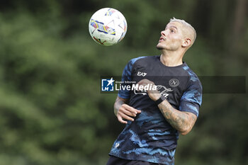 2024-07-12 - Napoli's Italian defender Pasquale Mazzocchi controls the ball during SSC Napoli's 2024-25 preseason training camp in val di sole in Trentino, Dimaro Folgarida

 - SSC NAPOLI TRAINING - OTHER - SOCCER