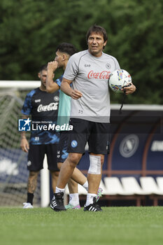 2024-07-12 - Napoli’s Italian coach Antonio Conte gesticulate during SSC Napoli's 2024-25 preseason training camp in val di sole in Trentino, Dimaro Folgarida

 - SSC NAPOLI TRAINING - OTHER - SOCCER