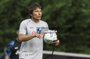 2024-07-12 - Napoli’s Italian coach Antonio Conte gesticulate during SSC Napoli's 2024-25 preseason training camp in val di sole in Trentino, Dimaro Folgarida

 - SSC NAPOLI TRAINING - OTHER - SOCCER