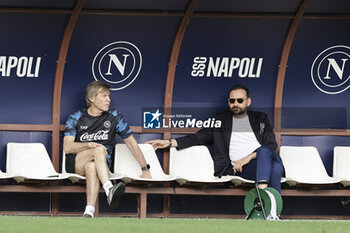 2024-07-12 - Lele Oriali, coordinator technical staff (L) and Giovanni Manna sport director during SSC Napoli's 2024-25 preseason training camp in val di sole in Trentino, Dimaro Folgarida

 - SSC NAPOLI TRAINING - OTHER - SOCCER