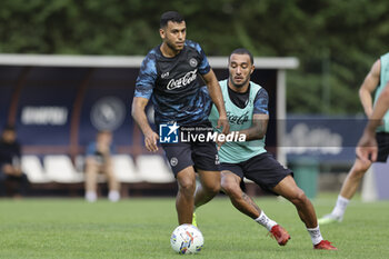 2024-07-12 - Napoli's Moroccan forward Walid Cheddira controls the ball during SSC Napoli's 2024-25 preseason training camp in val di sole in Trentino, Dimaro Folgarida

 - SSC NAPOLI TRAINING - OTHER - SOCCER