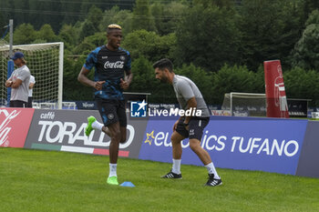 2024-07-13 - Napoli's Nigerian forward Victor Osimhen during SSC Napoli's 2024-25 preseason training camp in val di sole in Trentino, Dimaro Folgarida

 - SSC NAPOLI TRAINING - OTHER - SOCCER