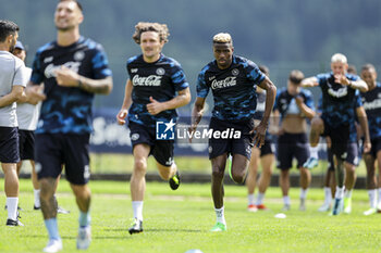 2024-07-13 - Napoli's Nigerian forward Victor Osimhen during SSC Napoli's 2024-25 preseason training camp in val di sole in Trentino, Dimaro Folgarida

 - SSC NAPOLI TRAINING - OTHER - SOCCER