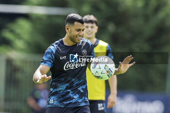 2024-07-13 - Napoli's Moroccan forward Walid Cheddira during SSC Napoli's 2024-25 preseason training camp in val di sole in Trentino, Dimaro Folgarida

 - SSC NAPOLI TRAINING - OTHER - SOCCER